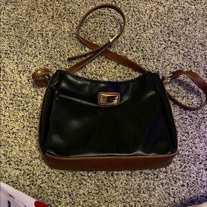 Mondani Black and Brown Crossbody Bag